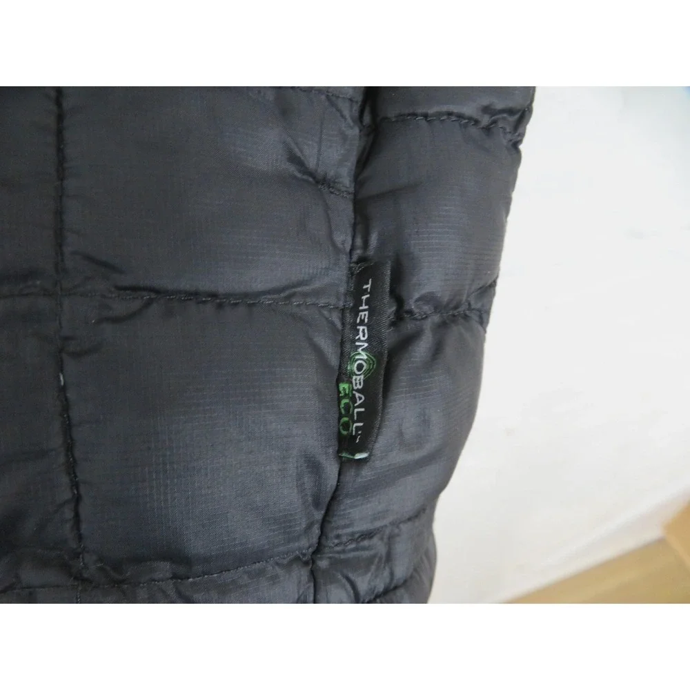 The North Face ThermoBall Jacket Boys 10/12 Medium Black Hooded Puffer Winter